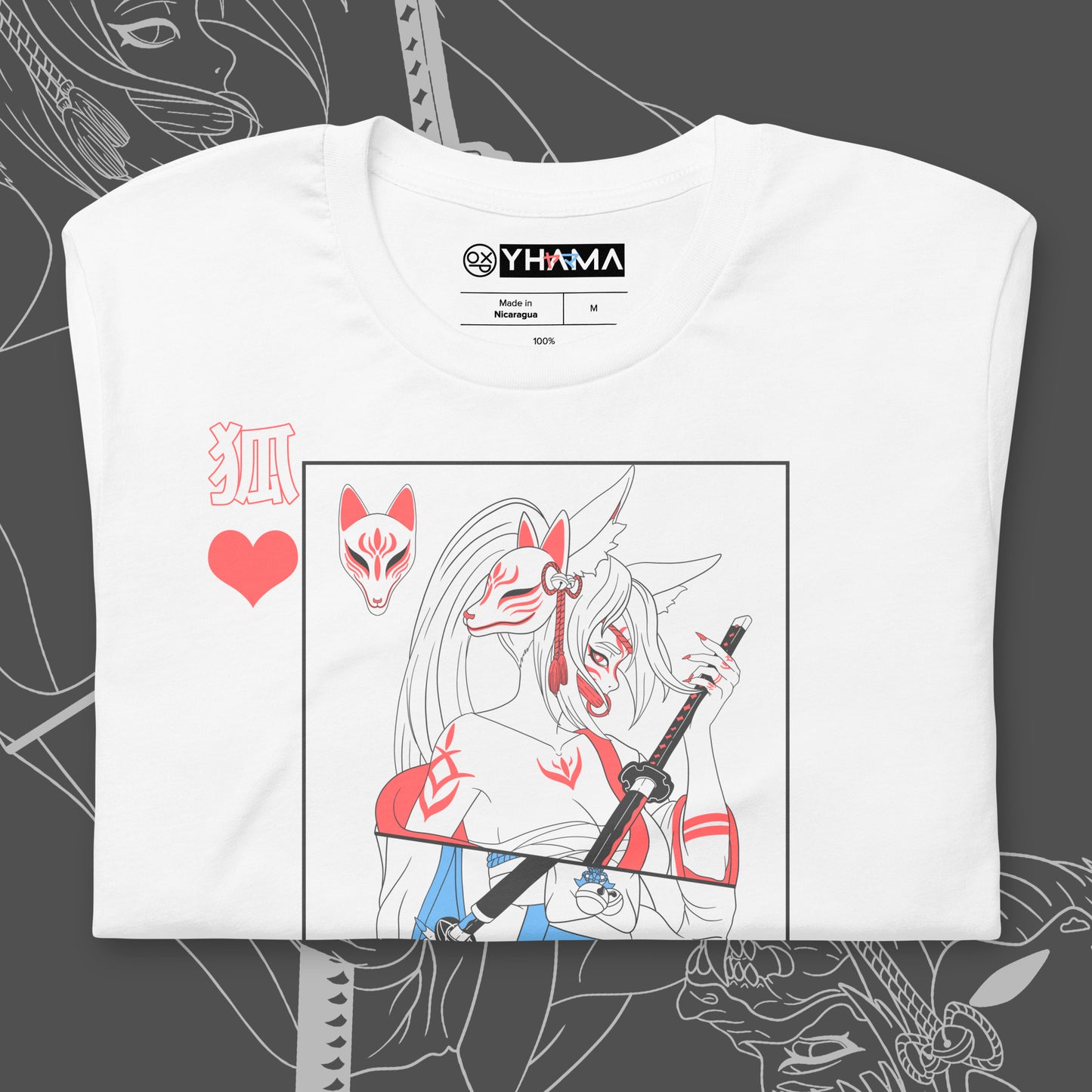 Queen of Kitsune (白い) Unisex T-Shirt